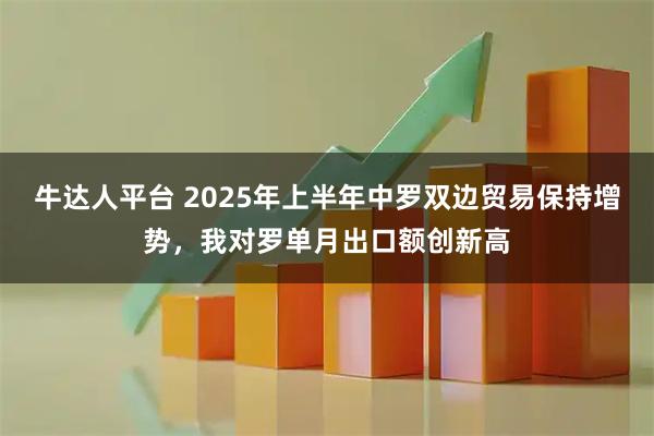 牛达人平台 2025年上半年中罗双边贸易保持增势，我对罗单月出口额创新高